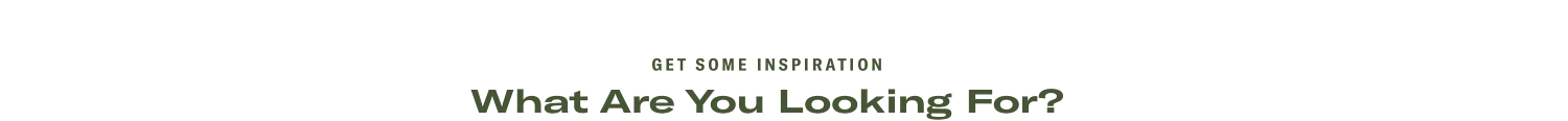 Get Some Inspiration
What Are You Looking For?